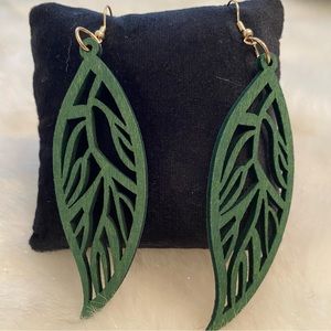 Tropical Hollow Out Leaf Drop Earrings